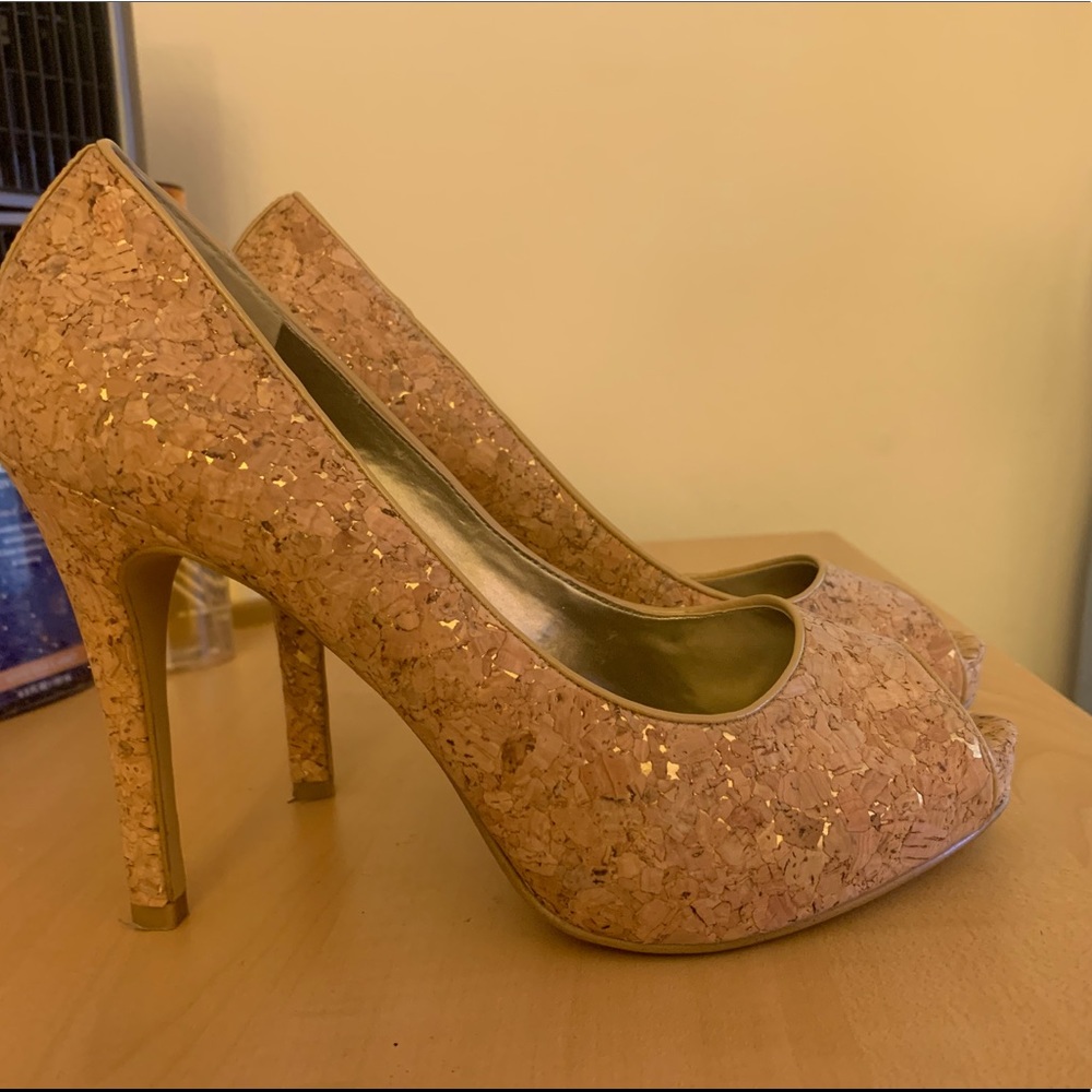 Nine West Cork peep toe